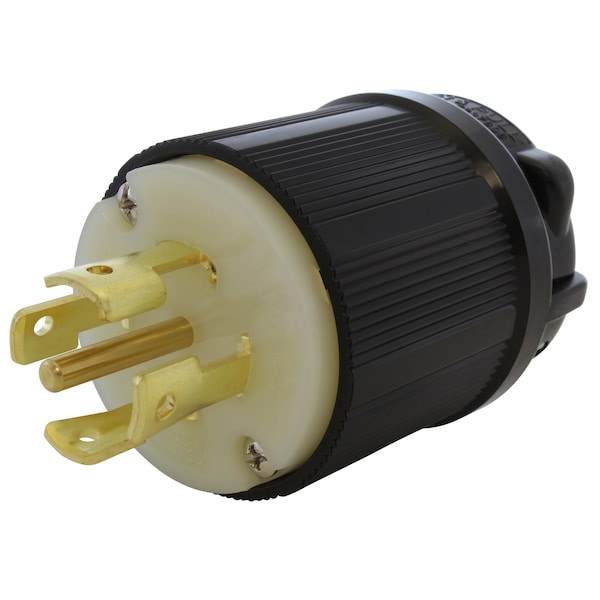 Locking Plug, L22-30P, 30 A, 277/480V AC, Three Phase, Black
